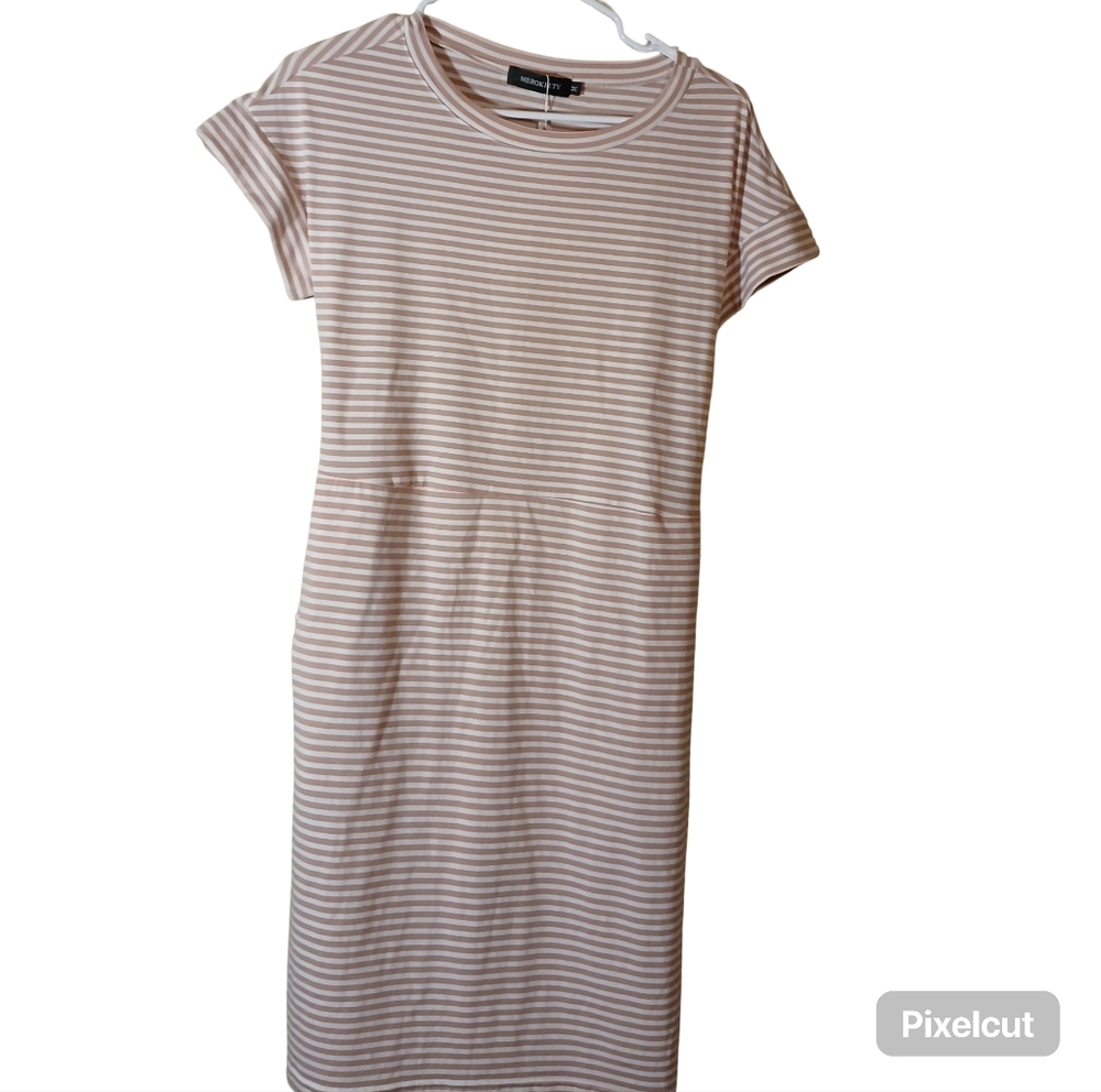Striped Short Sleeve Dress